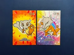 Pokemon Pocket Book Set Cubone Marowak Cracked Ice Holo 2 Card Set - Image 1