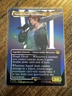 Squall, SeeD Mercenary 0402 (Borderless Foil) Mythic Final Fantasy MTG NM - Image 1