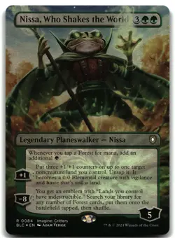 Nissa, Who Shakes the World (Borderless) Foil 84 Magic_the_gathering Bloomburrow - Image 1