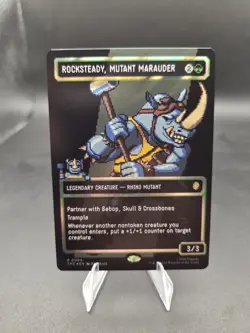 Rocksteady, Mutant Marauder 0094 Commander TMNT Pixel Surge Foil MTG English - Image 1