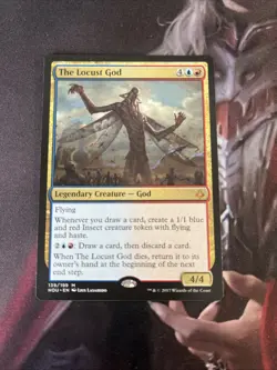 MtG The Locust God - NM - Hour of Devastation - Image 1