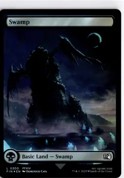 MTG FINAL FANTASY FOIL Land Swamp () (Surge Foil) L 574 NM Pack Fresh ActualScan - Image 1