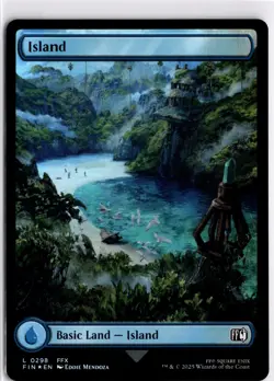 MTG FINAL FANTASY FOIL Land Island () (Surge Foil) L 573 NM Pack Fresh ActualSca - Image 1