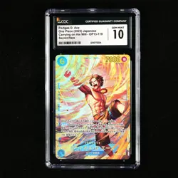 CGC 10 GEM MINT 2025 One Piece JPN Portgas D. Ace OP13-119 SEC - Image 2