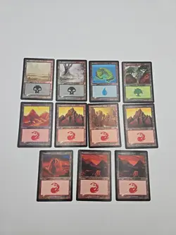 Vintage Magic The Gathering - FOIL Basic Land Lot - Assorted Sets 1999-2001 MTG - Image 1