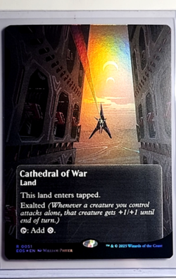 2025 MTG Magic the Gathering EOS Stellar Sights Borderless Foil Cathedral of War - Image 1