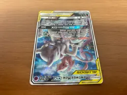Mewtwo & Mew GX SM191 Sun & Moon Tag Team Up Pokemon Brazilian Card LP+/NM - Image 5