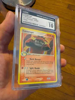 (POP 6) CGC 10 GEM MINT Pokemon CAMERUPT Swirl Holo ex Deoxys 4/107 Card - Image 2