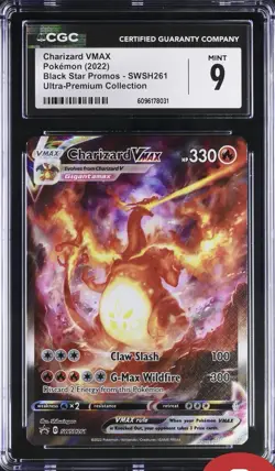 CGC 9 MINT Charizard VMAX SWSH261 FULL ART HOLO 261 SWSH PROMO Pokemon Card - Image 1
