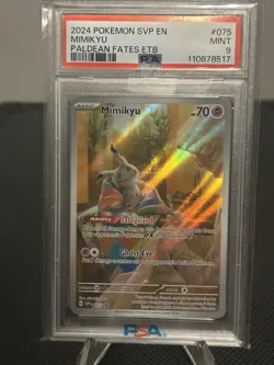 Mimikyu 075 Scarlet & Violet Promo Holo Card PSA 9 Mint full art - Image 1