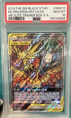 Moltres Zapdos Articuno PSA 10 GEM 2019 Pokemon Hidden Fates Black Star Promo - Image 1