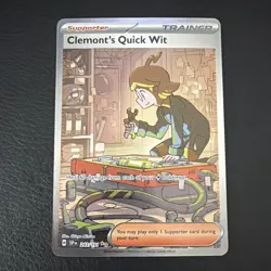 Clemonts Quick Wit 243/191 Pokemon TCG Surging Sparks Special Illustration Rare - Image 1