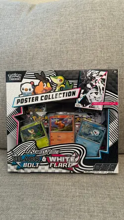 POKEMON SV10.5 BLACK BOLT WHITE FLARE POSTER COLLECTION BOX SEALED - Image 1