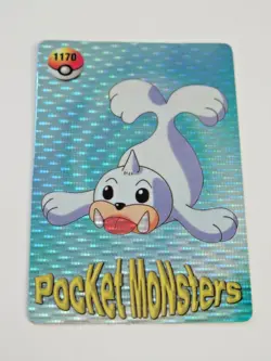 Pokemon SEEL & BLASTOISE Pocket Monsters Holo Prism Vending Sticker #1170 - Image 1