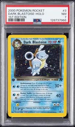2000 POKEMON ROCKET 1ST ED #3 DARK BLASTOISE-HOLO PSA 7 - Image 1