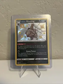 Pokemon Galarian Weezing SV077/SV122 Shining Fates: Shiny Vault Holo Rare - NM - Image 1