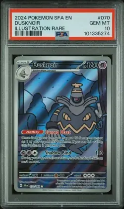 Pokemon Dusknoir 070/064 Illustration Rare Shrouded Fable PSA 10 GEM MINT - Image 1