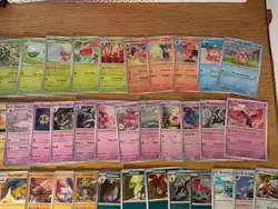 80% Complete Prismatic Evolutions Base Set Pokemon Card Bundle - No Duplicates - Image 4