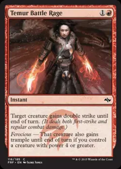 Temur Battle Rage - Light Play MTG Fate Reforged - Image 1