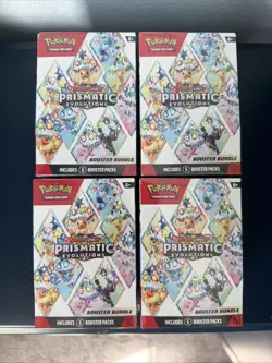 Pokemon TCG Scarlet And Violet Prismatic Evolutions Booster Bundle Lot X4 Sealed - Image 1