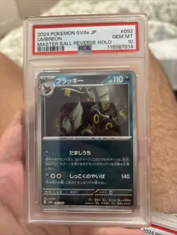 UMBREON JAPANESE REVERSE MASTER BALL #092 PSA 10 2024 POKEMON TERASTAL FESTIVAL - Image 1