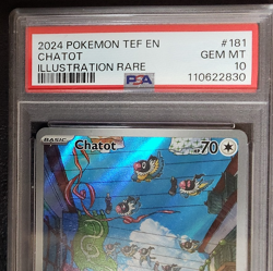 2024 POKEMON TEMPORAL FORCES EN 181 PSA 10 GEM MINT CHATOT ILLUSTRATION RARE. - Image 2