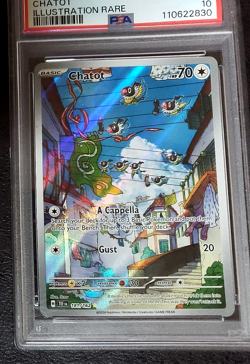 2024 POKEMON TEMPORAL FORCES EN 181 PSA 10 GEM MINT CHATOT ILLUSTRATION RARE. - Image 3