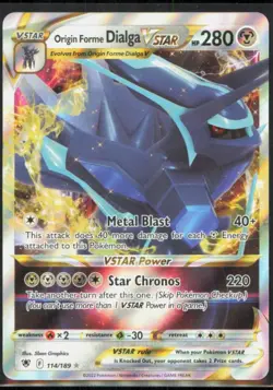 Origin Forme Dialga VSTAR Ultra Rare SWSH10: Astral Radiance #114/189 [Near Mint - Image 1