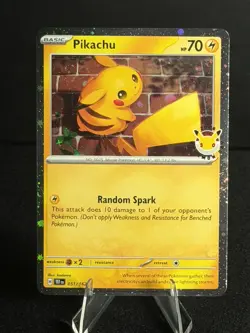 Pikachu 051/162 Pokemon Day STAMPED Cosmos Pokemon Day Promo SWIRL 🌀 - Image 3