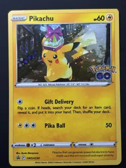 SWIRL 🌀 Pikachu SWSH234 Pokemon TCG Sword & Shield Promo Holo Swirl NM - Image 5