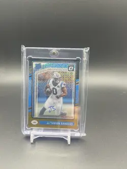 2024 Donruss Optic Ja'Tavion Sanders Rated Rookie Auto Choice Black Gold /60 - Image 1