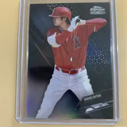2021 Topps MLB Baseball Chrome Black Silver /199 Shohei Ohtani Los Angeles - Image 1