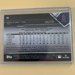 2021 Topps MLB Baseball Chrome Black Silver /199 Shohei Ohtani Los Angeles - Image 2
