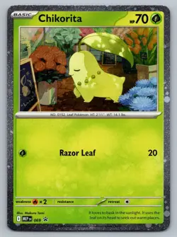 Pokemon TCG Chikorita MEP 069 2026 Perfect Order Black Star Promo Card - NM - Image 1