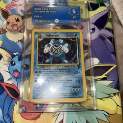Poliwrath Base Set 2 Holo Unlimited Rare Pokemon TCG Card 15/130 PG graded - Image 1