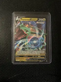 Pokemon TCG Rayquaza v Crown Zenith Full Art Ultra Rare Holo Card 100/159 - Image 1
