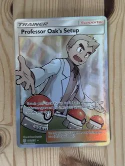 Professor Oak's Setup Cosmic Eclipse Full Art Trainer Card 233/236 Raw - Image 1