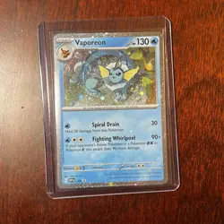 Pack Fresh Pokemon TCG - Prismatic Evolutions - Black Star Promo - Vaporeon -168 - Image 1