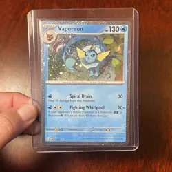 Pack Fresh Pokemon TCG - Prismatic Evolutions - Black Star Promo - Vaporeon -168 - Image 2