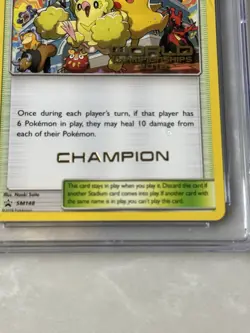 Pokemon Champions Festival 2018 SM148 Worlds (CHAMPION Stamped) PROMO CGC 9 - Image 2