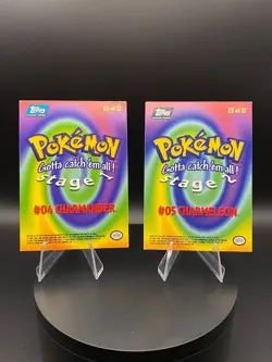 Topps Pokemon Charmander #04 & Charmeleon #05 The First Movie - Image 2