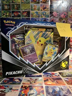 Pokemon TCG Pikachu V Collection box New W Slight Damage To Box - USA Seller - Image 1