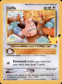 Cleffa 20/111 Holo - Pokemon 25th Celebrations Collection - NM - Image 1