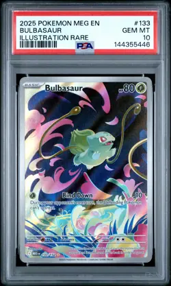 2025 POKEMON MEG EN-MEGA EVOLUTION ILLUSTRATION RARE #133 BULBASAUR PSA 10 - Image 1