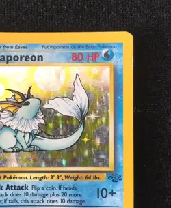 Pokemon TCG Vaporeon Rare Holo 12/64 Jungle MP Condition WOTC 1999 - Image 3