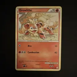 Pokemon TCG Growlithe 65/123 Heartgold & Soulsilver Common 2010 English - Image 1