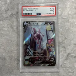 2022 MEWTWO V PSA 9 Pokemon Go 072/078 ALT FULL ART Alternative MINT #72 - Image 1