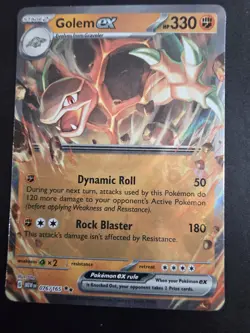 2023 POKEMON TCG GOLEM EX 76 SCARLET & VIOLET 151 DOUBLE RARE HOLO NM - Image 1