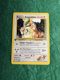 Pokemon Blaine's Kangaskhan 1st Edition Gym Heroes 36/132 WOTC - NM - Image 3