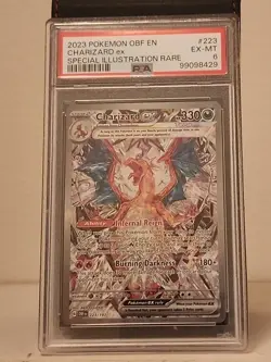 2023 POKEMON OBF EN-OBSIDIAN FLAMES SPECIAL ILLUSTRATION RARE CHARIZARD EX PSA 6 - Image 1